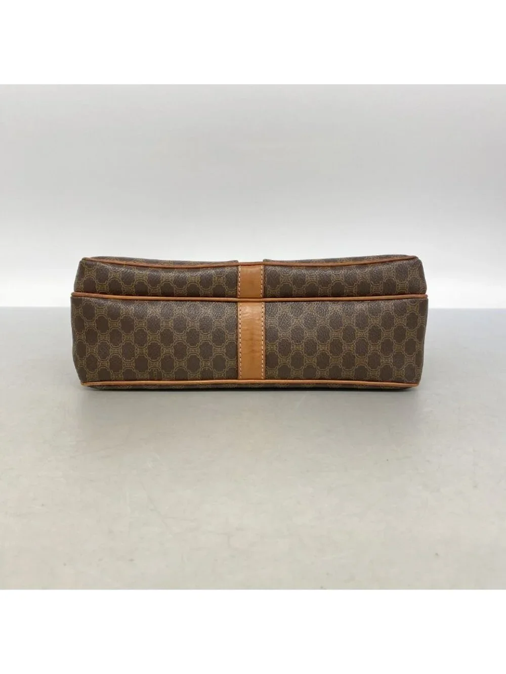 Celine Shoulder Bag Macadam Brown Gold